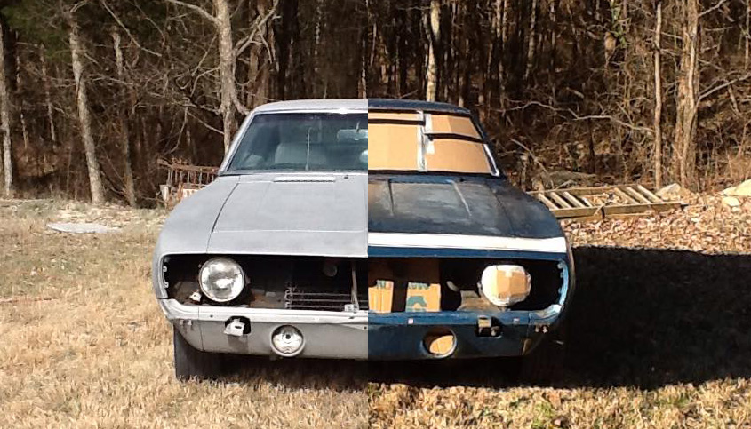 Automotive dustless blasting result