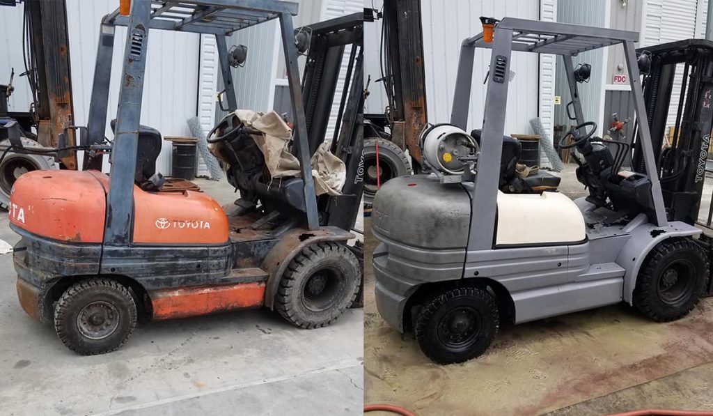 Industrial dustless blasting result