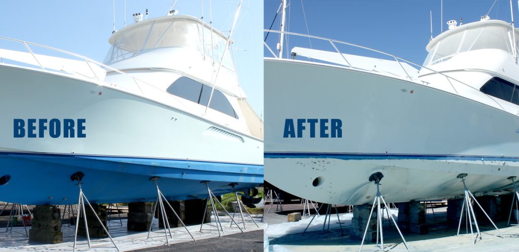 Boat blasting result